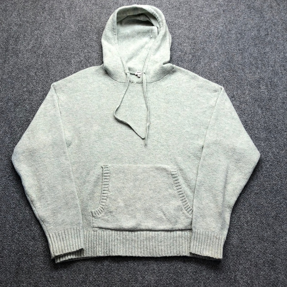 Garage Women Light Green Knit Hoodie Sweater Kangaroo Pocket XS